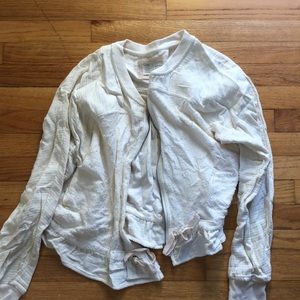 Cream Anthropologie bomber jacket